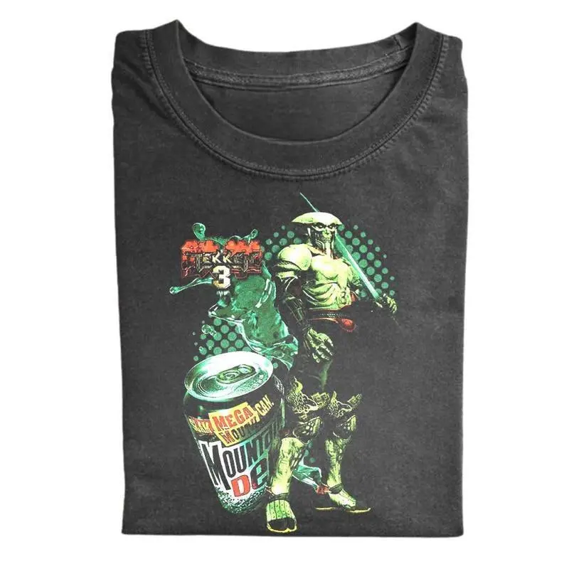 The Tekken 3 Yoshimitsu Shirt, Mountaindew Collaboration Tee, Gamer Tee, Vintage Video Game Shirt, Retro Gamer Apparel, Menswear, Womenswear