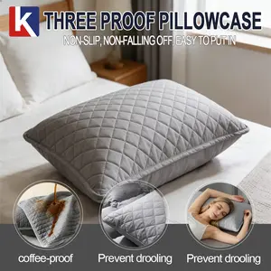 【KangN】Pillow Protector Cover, Blocks Hair Oils & Sweat, Dust Mite Barrier, Helps Prevent Yellowing, Keeps Pillow Fresh Longer