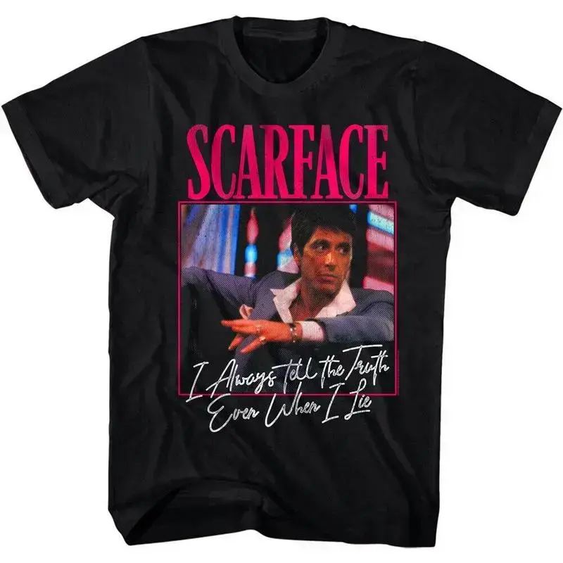 Scarface Tell The Truth Men's T-shirt Even When I Lie Tony Montana Quote, Rock Fan Gift, Gift for Him, Gift for Her Menswear Top
