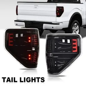 Fit For 2009-14 Ford Pickup F150 Clear LED Tail Lights Lamps Passenger + Driver G-PLUS