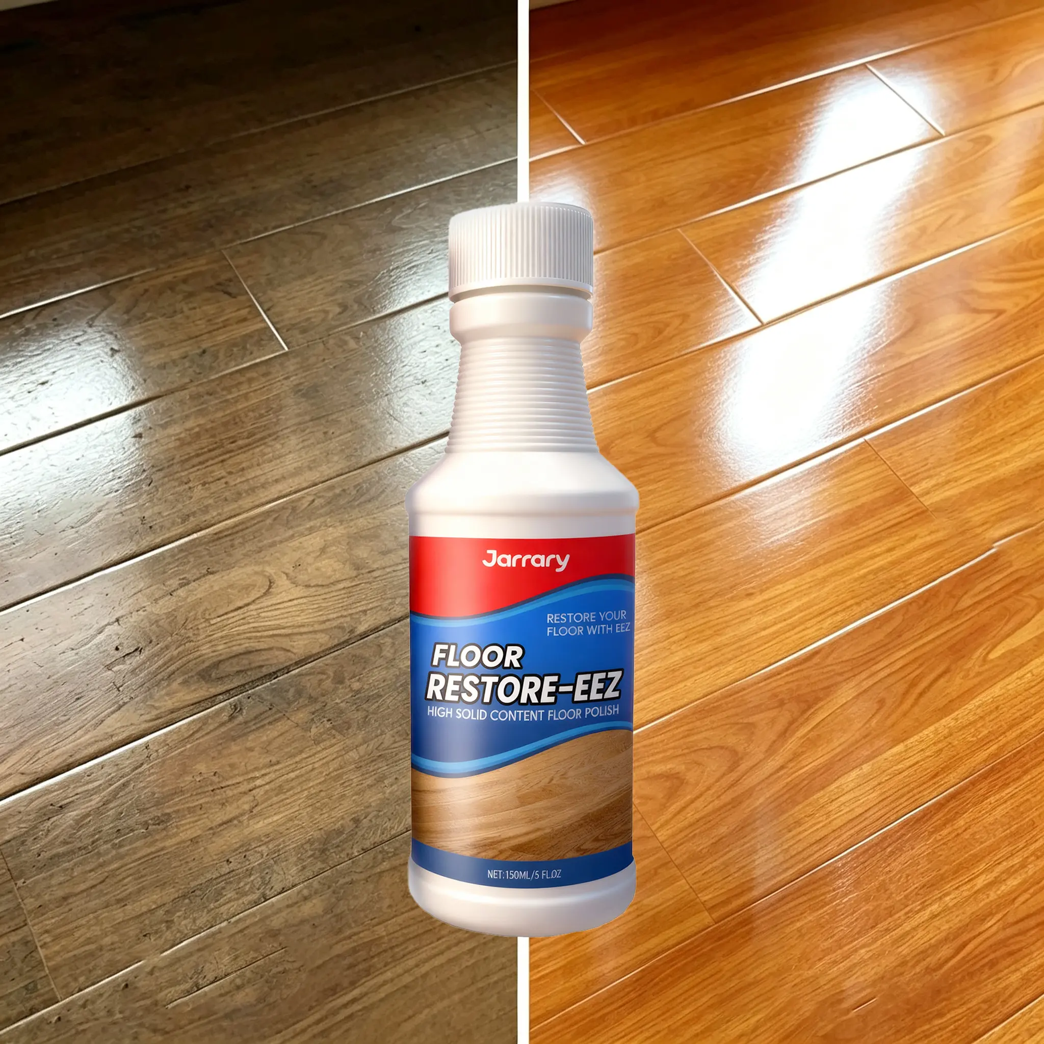 150ml Floor Restore-eez Polish & Restorer, High Solid Content Wood Floor Polish, Shine & Protect for Wood, Laminate & Vinyl Floors