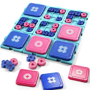 Tic Tac Toe Puzzle Board Game, Educational Strategy Game for Kids