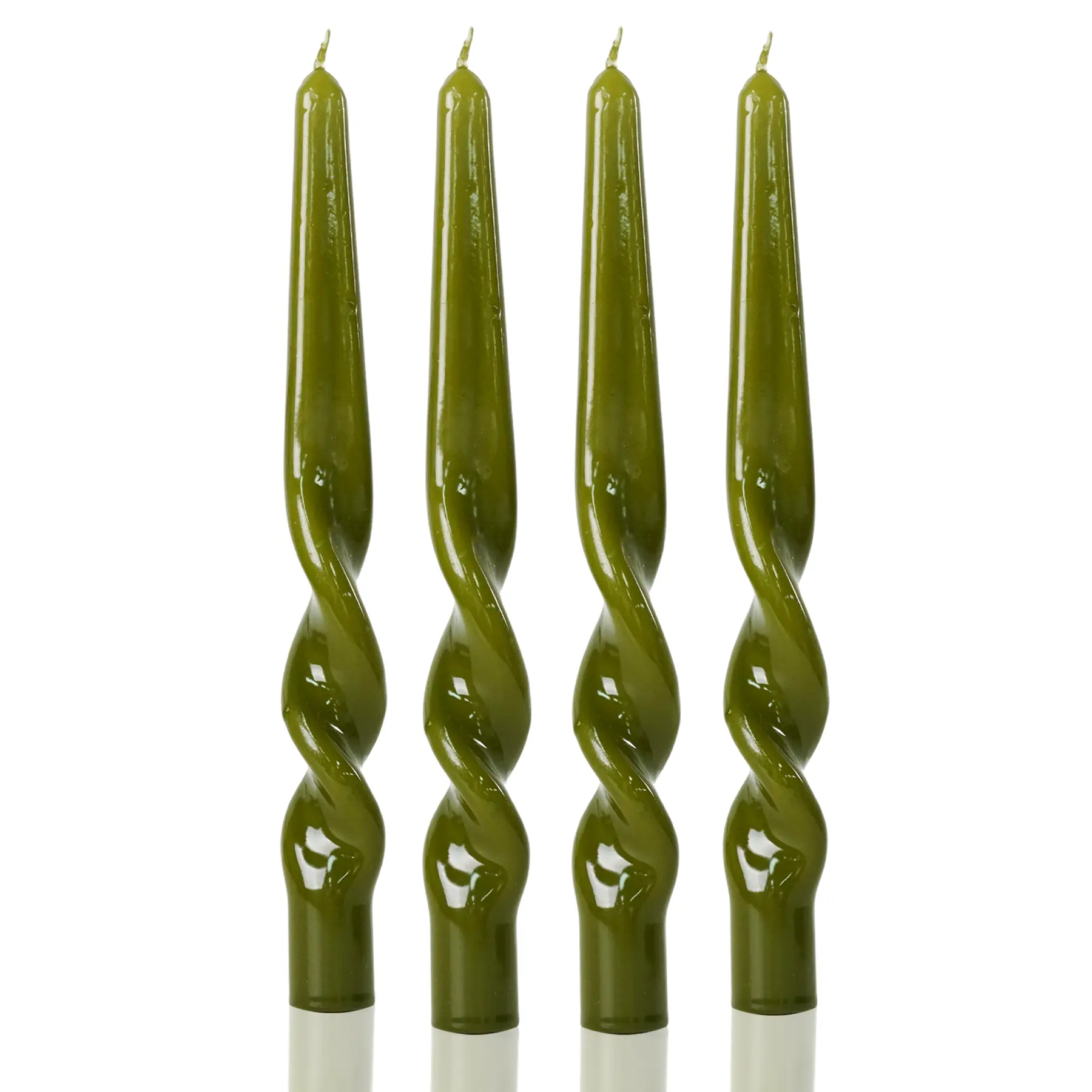 MAITREYA Spiral Taper Candles Conical Stick Candles Taper Candles-Set of 4 for Decoration Weddings Party Church-Unscented Dripless Candles,10inch