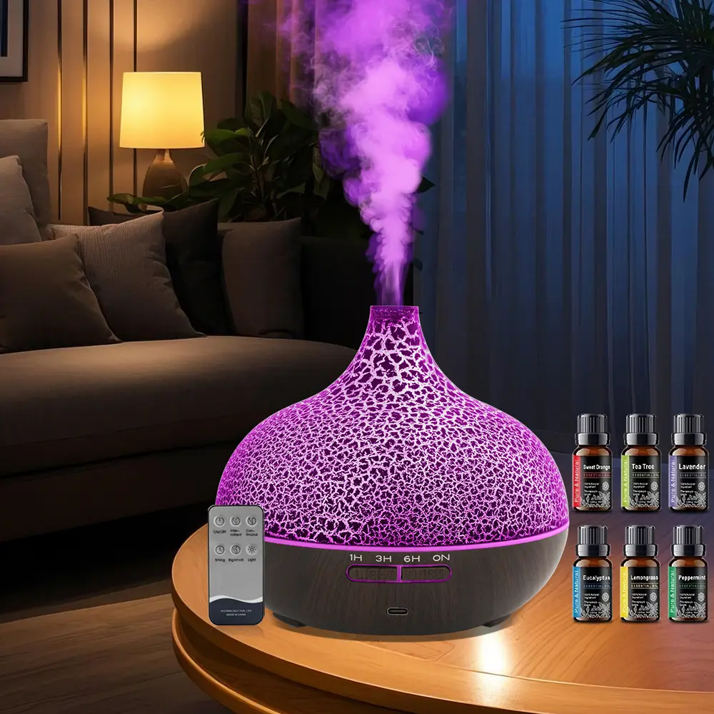 Air Humidifier & Essential Oil Diffuser Combo, Ultrasonic Cool Mist Maker for Home, Remote Control, Quiet Smell Distributor for Large Rooms,dorm essentials,home essentials