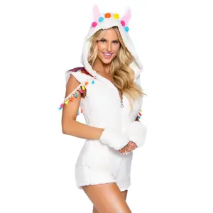 Cuddly Llama Costume With Hood
