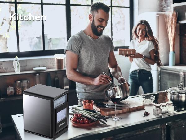 EUHOMY Nugget Ice Maker Countertop, 35Lbs/24H&44Lbs/24H Pebble Ice Maker Machine, Self-Cleaning Pellet Ice Machine with Ice Scoop&basket, Sonic Countertop Ice Machine for Home/Kitchen/Office(Black) EUHOMY Nugget Ice Maker Countertop, 35Lbs/24H&44Lbs/24H Pebble Ice Maker Machine, Self-Cleaning Pellet Ice Machine with Ice Scoop&basket, Sonic Countertop Ice Machine for Home/Kitchen/Office(Black)