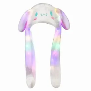 Glowing and Moving Rabbit Ear Hat & Adults Soft Comfortable Material Machine Washable Perfect for Parties Halloween Christmas