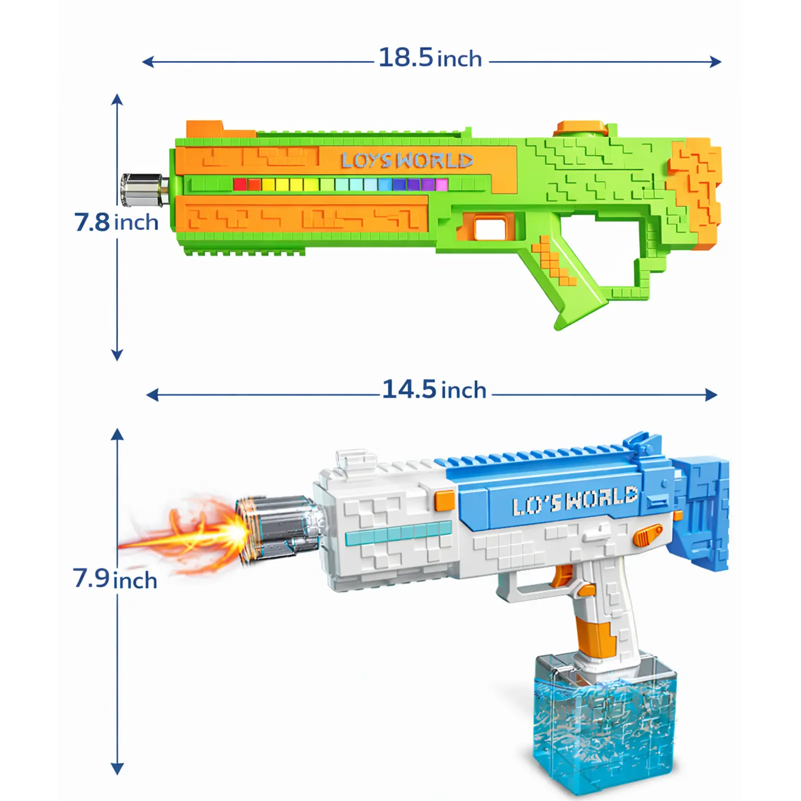 2026 New Battle Water Gun PowerfulElectric Water Gun, Water Blaster Automatic SquirtGun with Glowing Muzzle 380cc High Capacity, Upto 33 FT Range, Outdoor Summer Party ToyOutdoorFun for Adults &Kids Toys.#DealsForYouDays