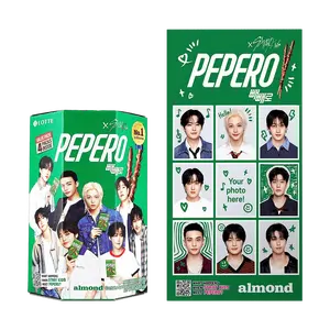 LOTTE Pepero Almond Chocolate Cookie Sticks 2 Boxes - Korean Snack Gift Set (Stray Kids Official Merch)【Packaging May Vary】