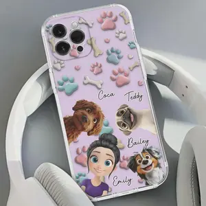 Custom Cartoon Pet Phone Case: Personalized Dog Mom Gift