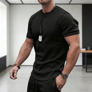 Mens Short Sets 2 Piece Outfits Sweatsuits Sportswear Tracksuits Casual Set in Olive Green for Everyday Wear