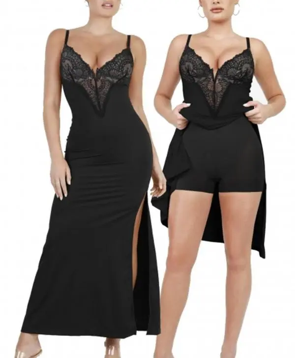 Women's Vintage Floral Lace Sleeveless V-Neck Mermaid Gown - Bodycon Fully Lined Formal Dress with Hidden Zipper for Wedding Guest, Gala Occasions
