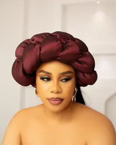 ZURI AFRICAN BRAIDED HAIRBAND (BURGUNDY)