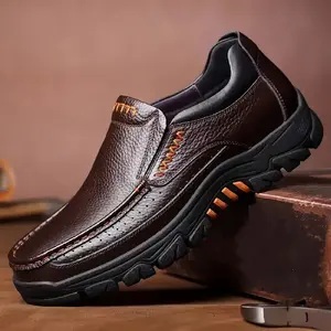 Durable Non-slip Men's Oxford Dress Shoes for Wedding Business Party, Formal Middle Aged Footwear
