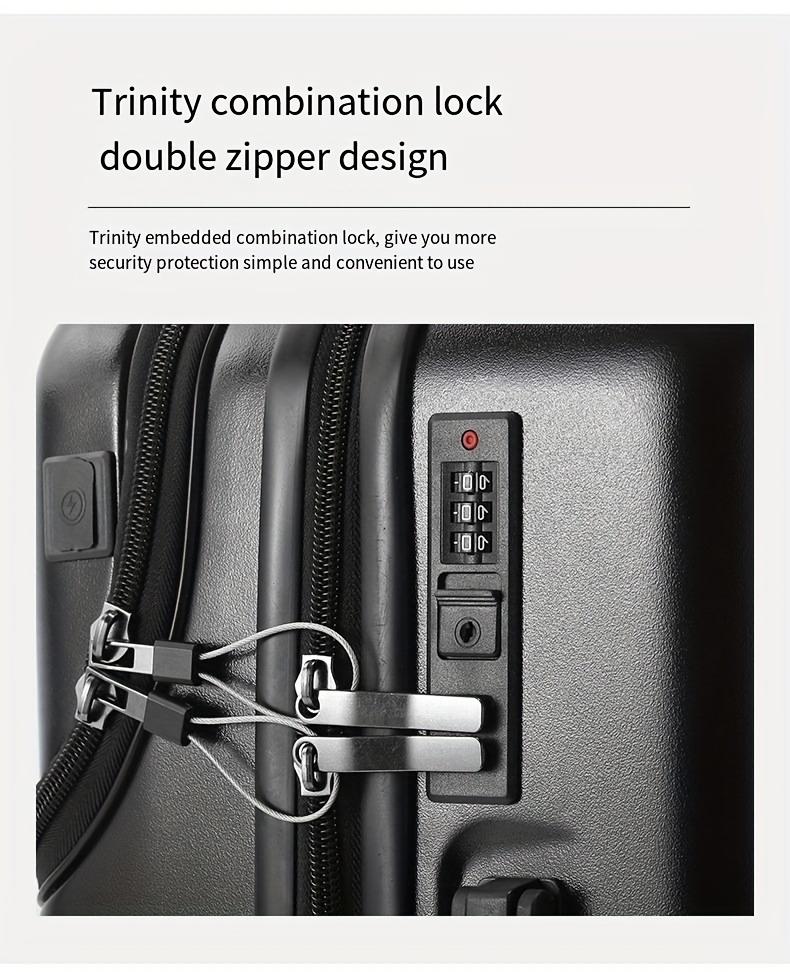 20 Inch Luggage, Travel Function Boarding Case, Luggage with Password Lock And Wheels, Suitable for Daily Use As A Neutral Bag Big Capacity Suitcase, Front Opening, Pink