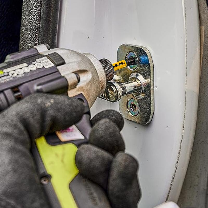 【Clearance Sale】26-Piece Tamper-Proof Star Bit Set | 6 Hollow 1" & Solid 2" S2 Alloy Steel Bits with Yellow Rubber Sleeves — Ideal for Electronics, Mechanical & Auto DIY Repair Tool Kit. Screwdriver Set Men's removable Precision car