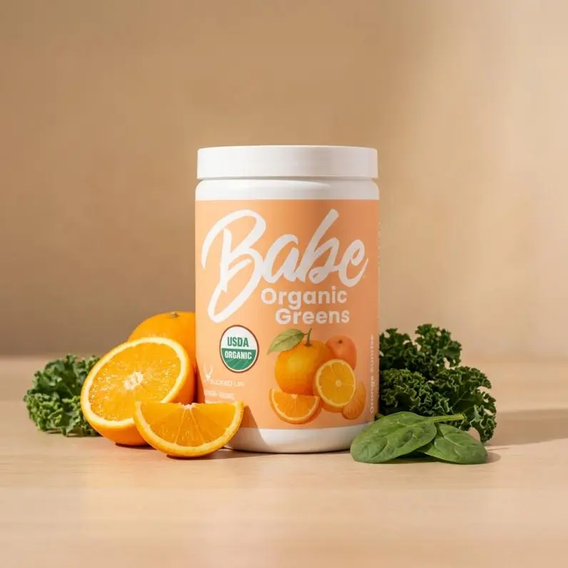 Babe Greens [30 Servings] Dietary Supplement - USDA Certified Organic Greens for Gut Health, Immunity, Antioxidant, Digestion