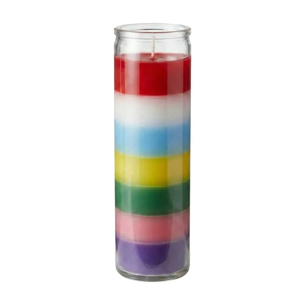7 Color 7-Day Chakra Jar Candle — Rainbow Layered Ritual Candle