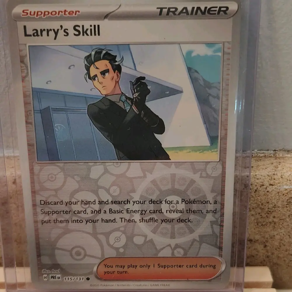 Trainer Supporter Larry's Skill Pokemon Card 115/131 Scarlet & Violet 2025  - TikTok Shop