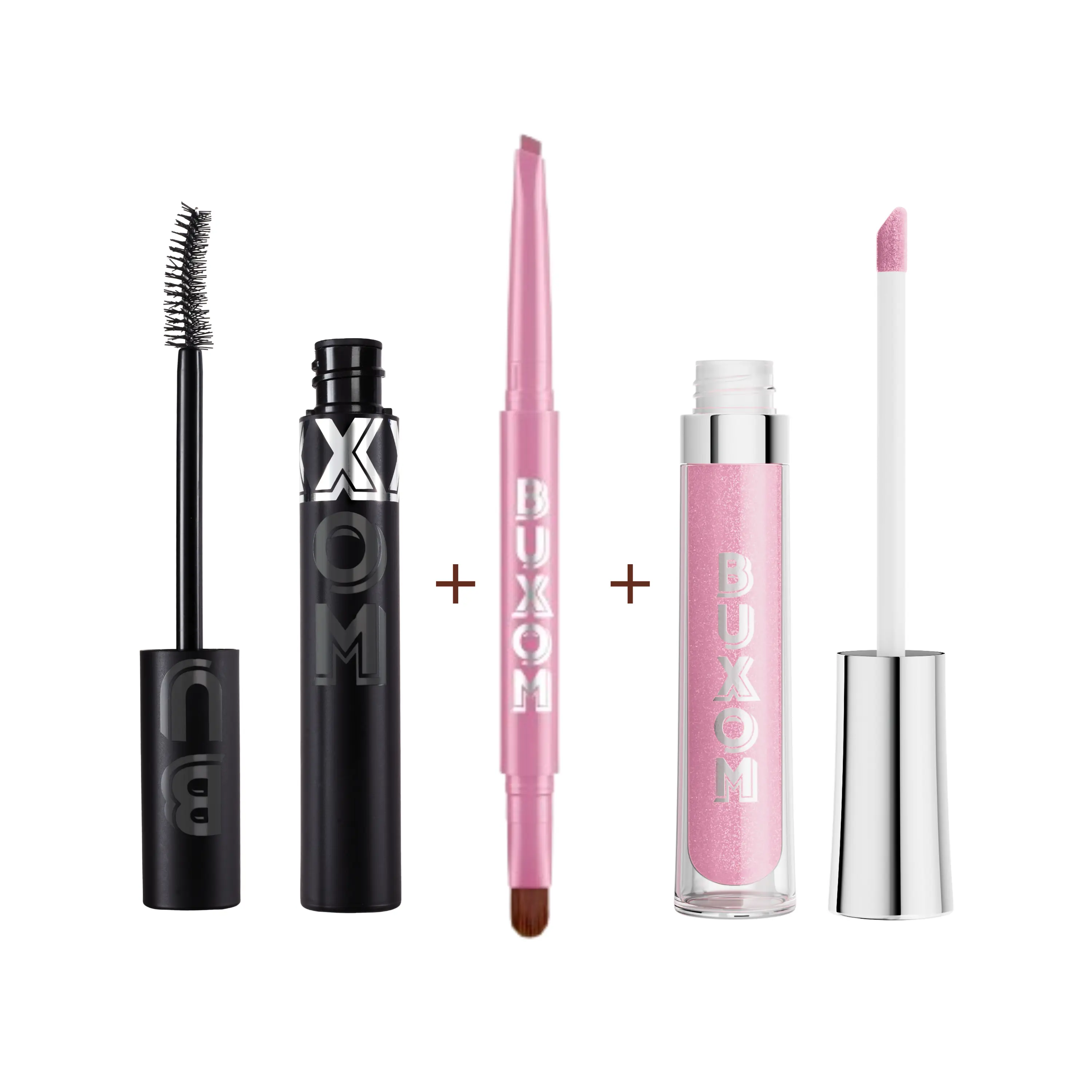 Buxom Bestsellers Trio - Lash Xtension Mascara + Full-On Lip Polish Gloss + Power Line Lip Liner