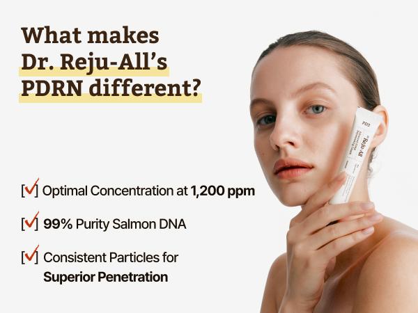 [Dr. Reju-All Official] Advanced PDRN Rejuvenating Cream – 99% Pure Salmon DNA Gel Type Face Moisturizer – Optimal 1200ppm for Glass Skin & Plumping – Korean Pharmacy Anti-Aging Skin Care Face Cream - 0.7 & 2 Fl Oz