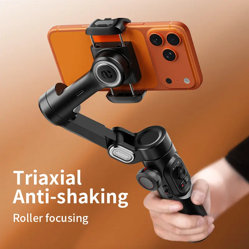 AOCHUAN 3 Axis Anti-shake Shooting Tripod Stand (1Count), Summer Auto Face Tracking Gimbal Stabilizer,360° Rotation Gimbal Stabilizer, Selfie Accessories, Selfie Phone Tripod, Tripod for iPhone,Selfie Stick Gimbal, Smartphone Selfie Tools Accessories