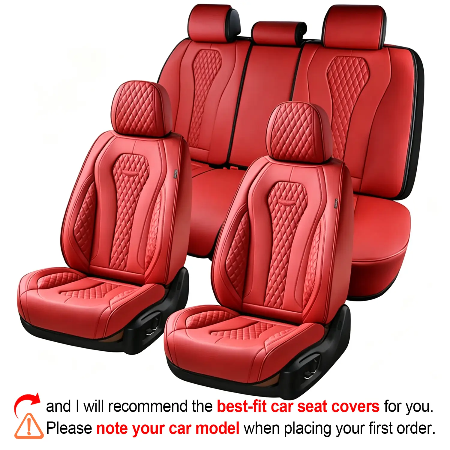 【Coverado】5 Seats Car Seat Covers Luxury WaterproofStain resistant Car interior protector Seat Covers-Fits 6000+Vehicles-1Year Warranty -Place Yr/Make/Modelin Order NotesUniversal Fit B8839 custom seatcover pick-up truck order note