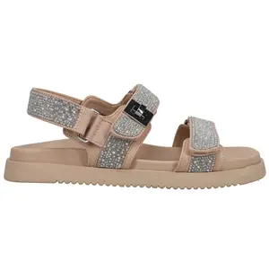 Steve Madden Womens Mona Rhinestone Slingback Casual Sandals Casual - Beige