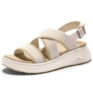 Vilanva Women’s Orthopedic Platform Walking Sandals with Arch Support Lightweight Breathable knitted upper Comfortable Plantar Fasciitis Relief Sport Sandals For 2026 Summer Trendy Outfits