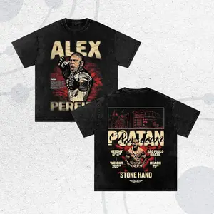 Alex Pereira Shirt, Poatan Tee, UFC Fighters Shirt, MMA Tee, Fight Night Apparel, Comfort Colors Shirt, Vintage Washed Tee