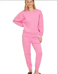 SCUBA ACTIVEWEAR COLLECTION CREW NECK SWEATSHIRT | CANDY PINK & INDIGO BLUE | Charlotte's Classy Closet