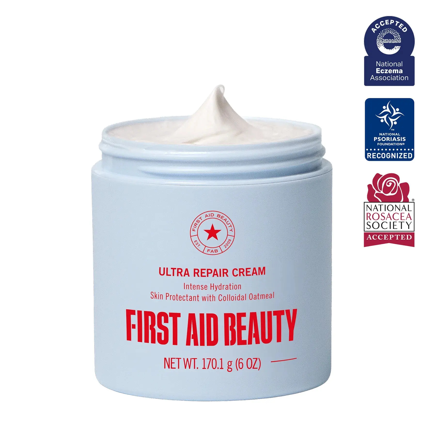 First Aid Beauty Ultra Repair Cream Intense Hydration Moisturizer, Colloidal Oatmeal + Ceramides