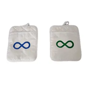 Autism Acceptance Infinity Symbol Pot Holder with Glitter – 8.5" x 7" Heat-Resistant Pot Holder with Pocket Oven Bakeware