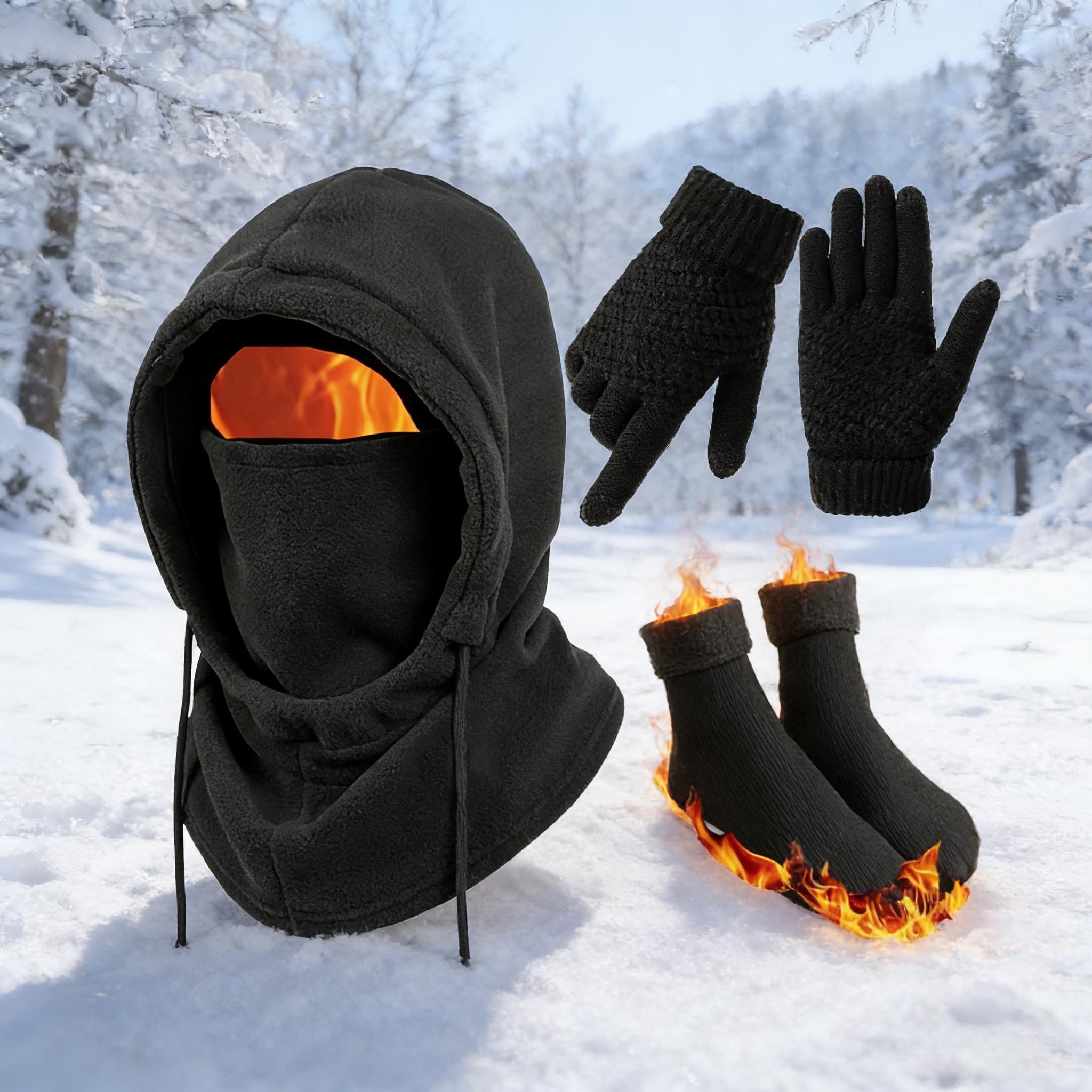 Windproof full-face mask for cold-weather outdoor activities
