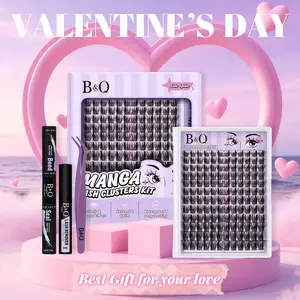 Side Spike Kit l B&Q Manga Series Individual Spider Lash Clusters,CC-Curl,Bond & Seal(8-18MIX) for DIY Eyelashes Extension Kit Outdoorfun Makeup Cosmetic Spiky Cartoon Anime Wet Vibe Lash Valentine Gift