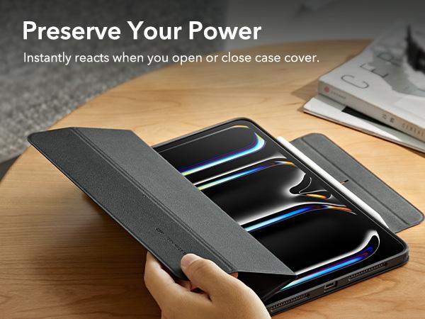 ESR for iPad Air 11/13 inch(2026/2025/2024), iPad Pro 11/13 Case (2025/2024)with Fold Stand Cover, Pencil Holder, Removable Magnetic Cover, Vertical Stand, Fully Supports Pencil Pro and Pencil(USB-C), Rebound 360 Series