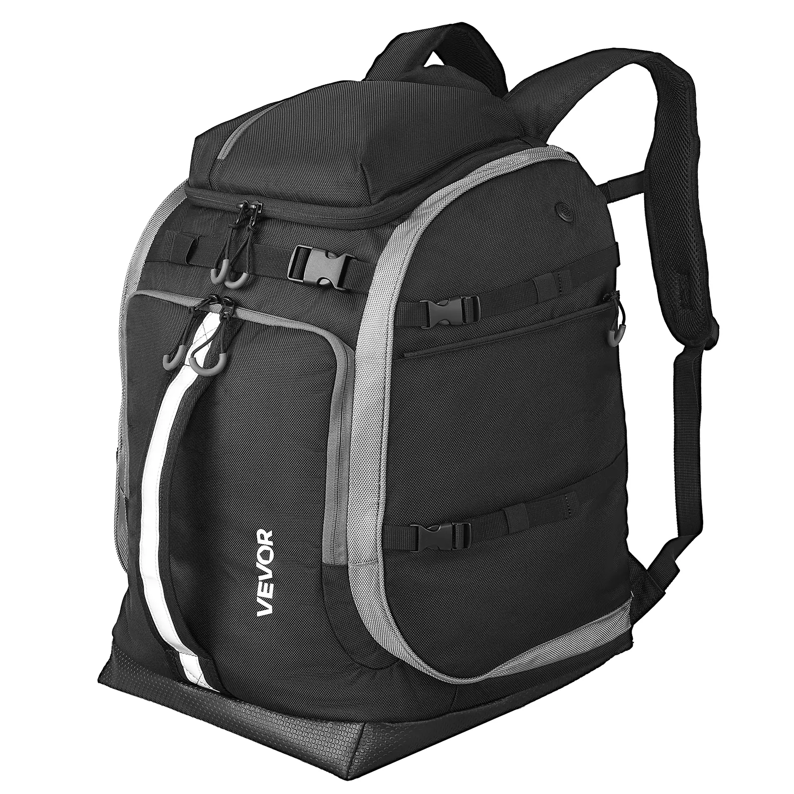 VEVOR Ski Boot Bag Snowboard Boots Travel Backpack 55L Waterproof Oxford Black