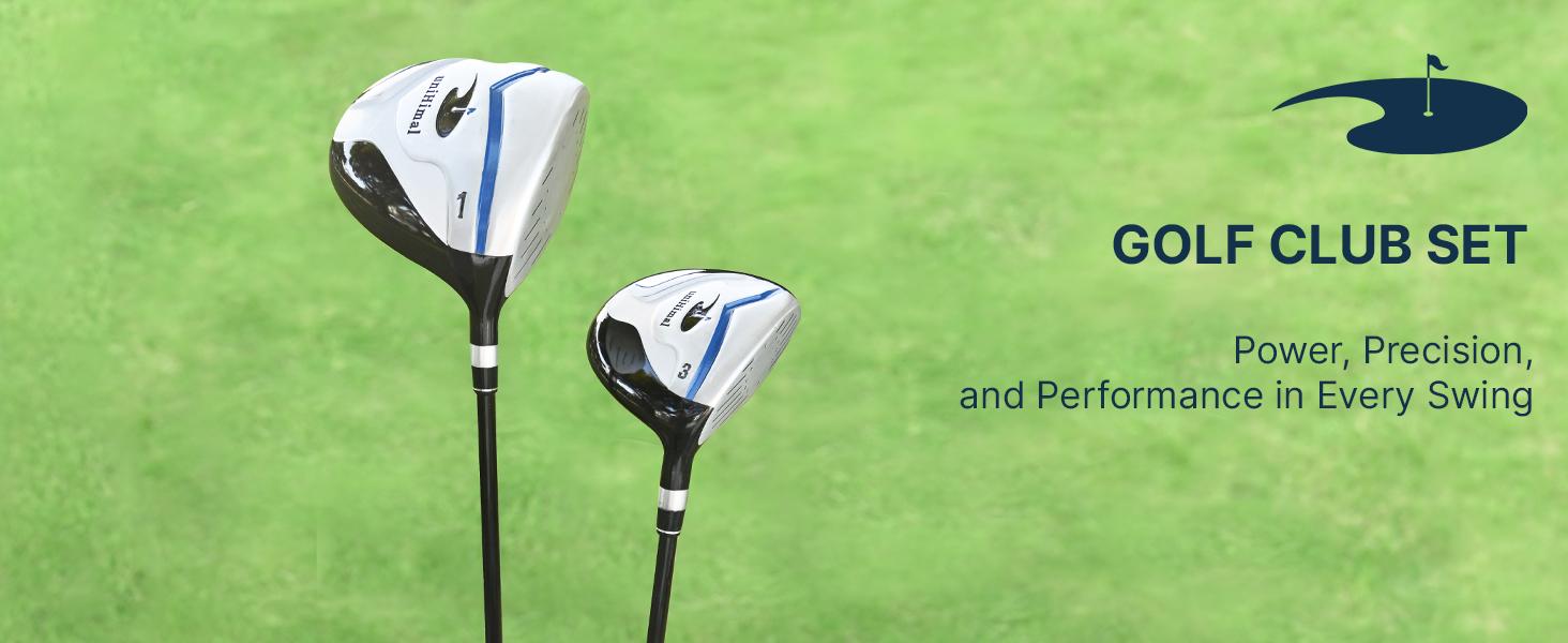UNIHIMAL Complete 9-Piece Golf Club Set for Men, Right Hand, Includes Stand Bag