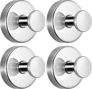 Suction Cup Hooks for Shower No-Drill Bathroom Hooks for Towels, Robes, Loofah Mountable on Bathroom Walls, Kitchen, Glass, Mirrors, Tile and Smooth,Non-Porous Surfaces ，home essentials