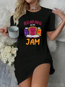 Reading My Jam Read Reading Book Librarian Women Casual Dress