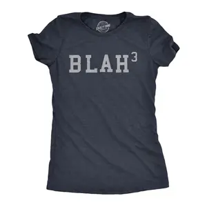 Womens Blah Cubed T Shirt Funny Sarcastic Math Joke Text Graphic Novelty Tee for Ladies Funny Womens T Shirts Cute Vintage Fashion Casual Ladies T-Shirt Gift Sarcastic Tops for Women Funny Nerd Top Women's Navy -