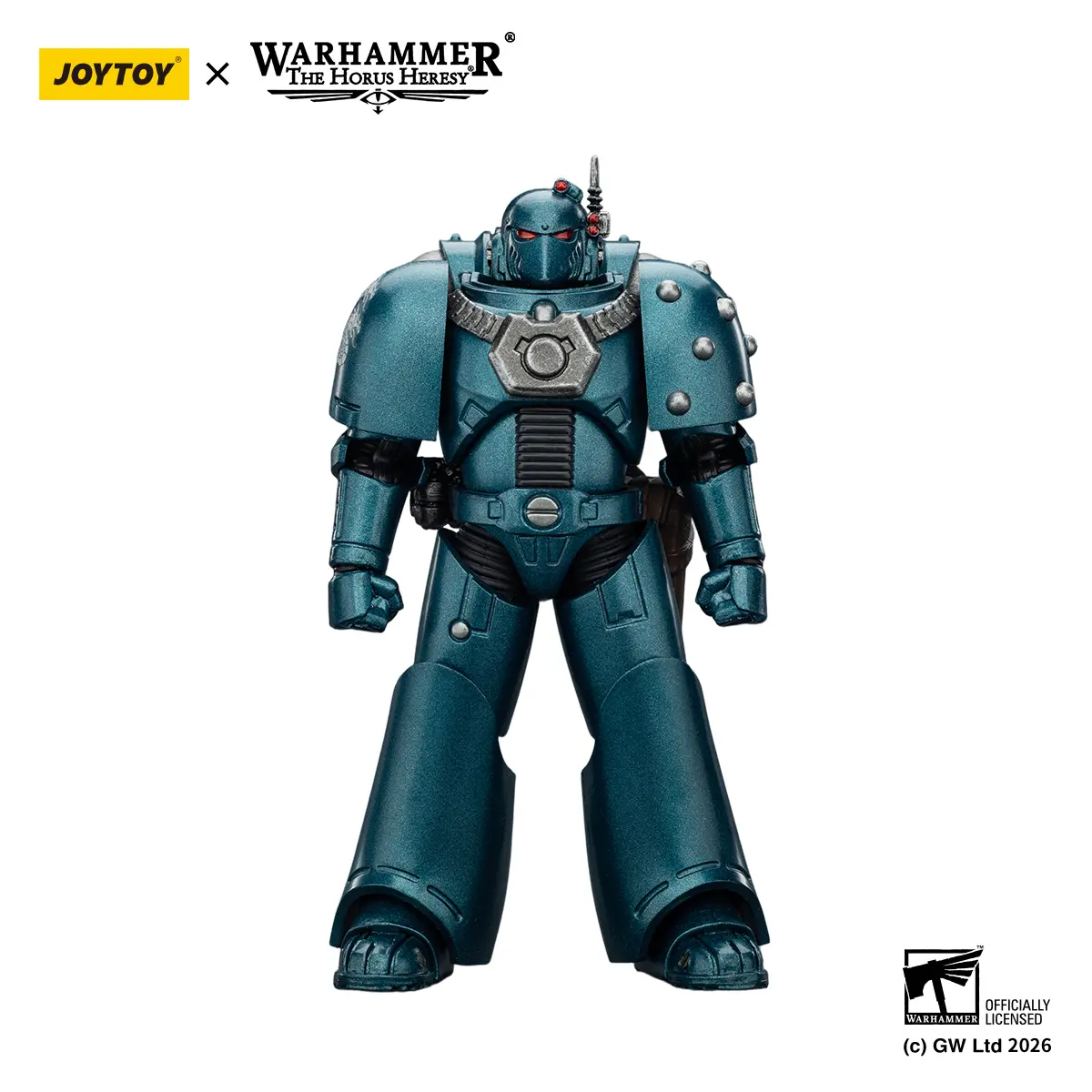 JOYTOY Officially Licensed Warhammer The Horus Heresy 1/18 Poseable Collectible Action Figure Statues - Alpha Legion MKVI Tactical Legionary with Tactical Armor Set, Unisex Collectible Game Figure JT03011