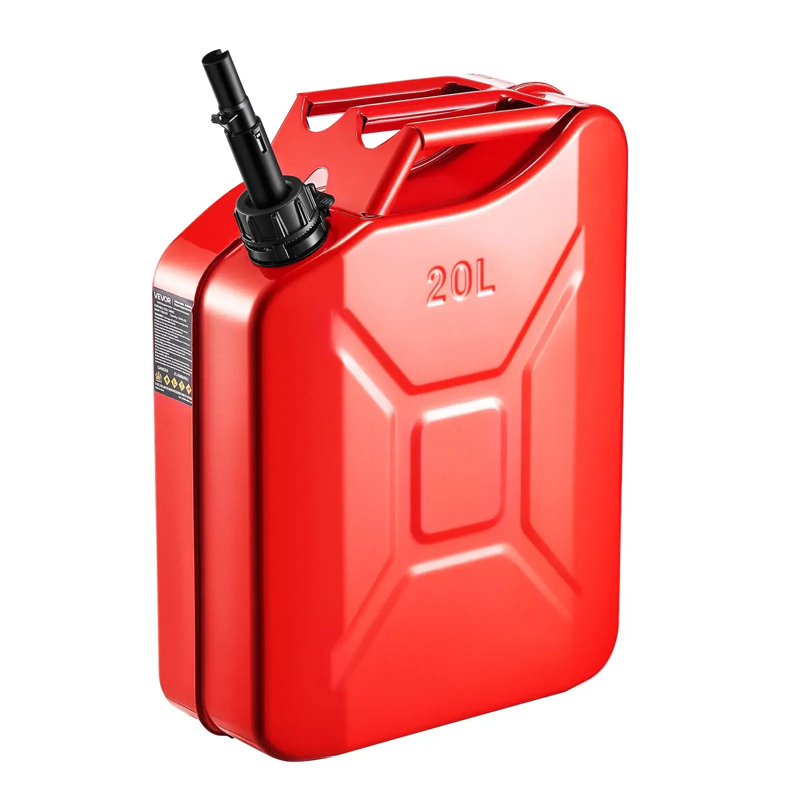 【summerfinds】VEVOR Portable Gas Can, gas can for atv and lawn mower, 2.6 Gallon Leak-Proof Fuel Container with Spout & Lockable Bracket, 15 L/min Flow Rate for Cars, Motorcycle, ATV, UTV, Boats, Lawn Mowers
