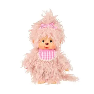 Monchhichi Girl - Fluffy Pink Beige Plush Toy