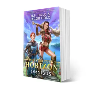Monster Punk Horizon Omnibus SIGNED PAPERBACK - GameLit Fantasy Action Adventure Comedy