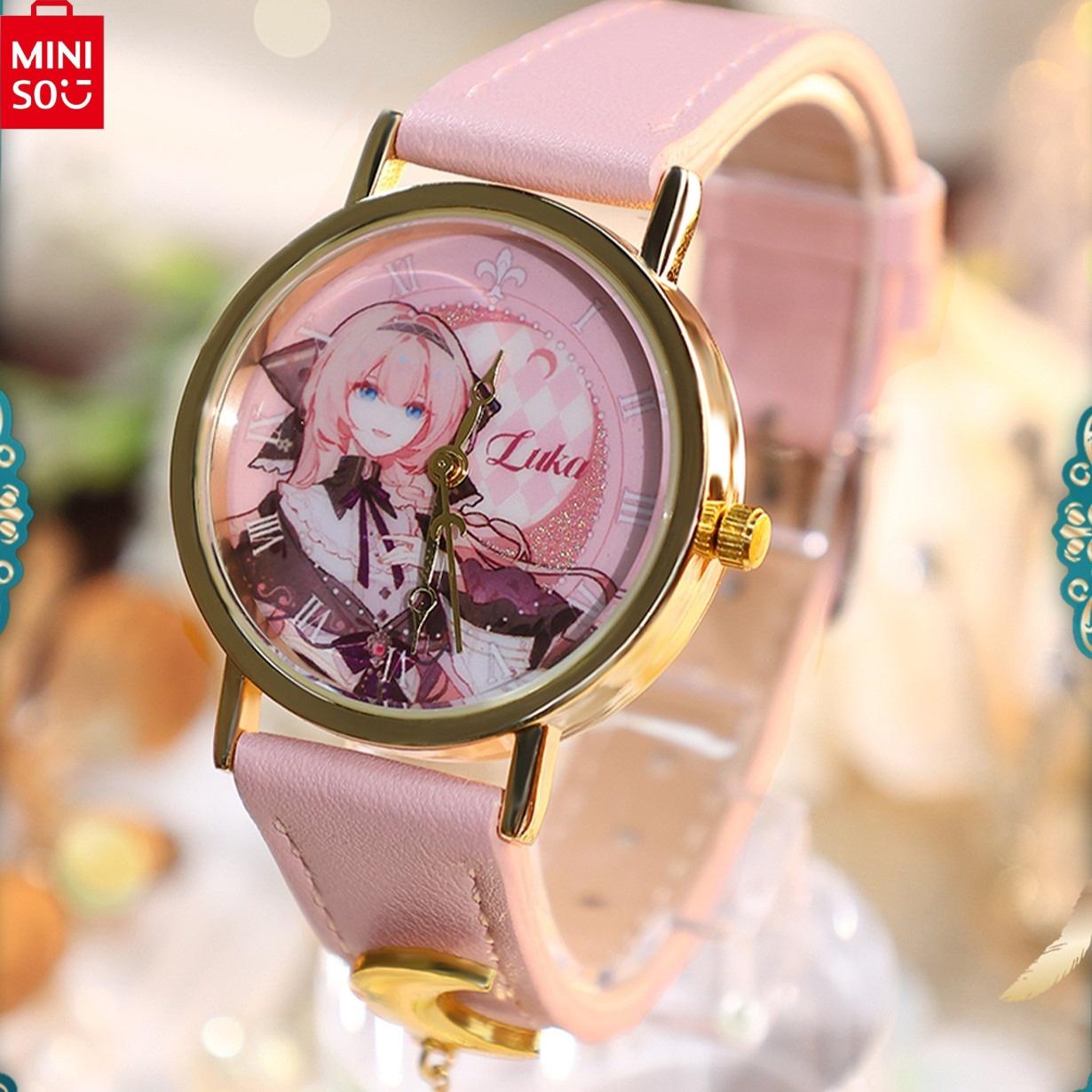 MINISO Hatsune Miku Star Moon Knight Series - Surprise Blind Box Wristwatch, Cute Anime Peripheral Collectible Birthday Gift