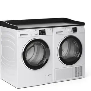 Washer Dryer Countertop, 54" W x 27.5"D Washer Dryer Topper with Non-Slip Mat, Laundry Countertop Organizer for Folding Clothes, Black