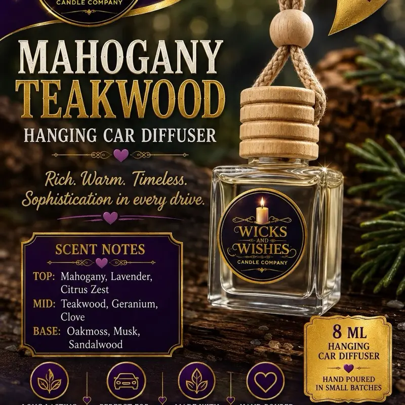 Mahogany teakwood hanging car scents