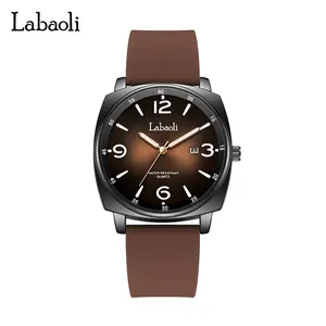 Unisex fashion casual open-face dial wristwatch with soft silicone strap, water-resistant quartz movement, suitable for everyday wear and all occasions.