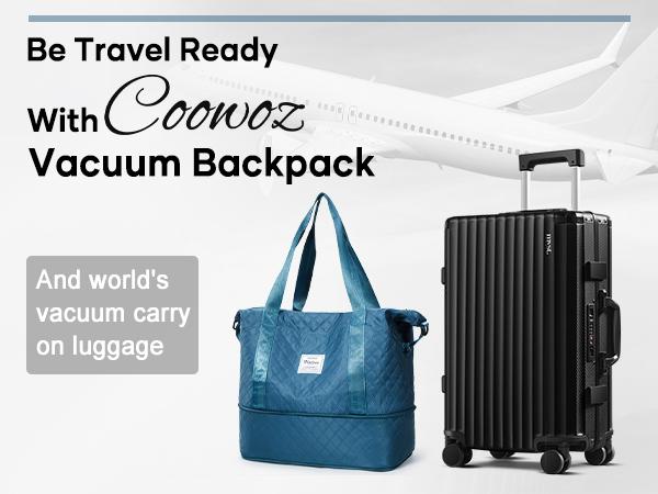 Vacuum Travel Bag with Pump Carry On Travel Bag for Women Fashion Mochilas para Mujer Capacity Expansion